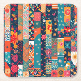 Figursätta Pappra Underlägg Papper Kvadrat