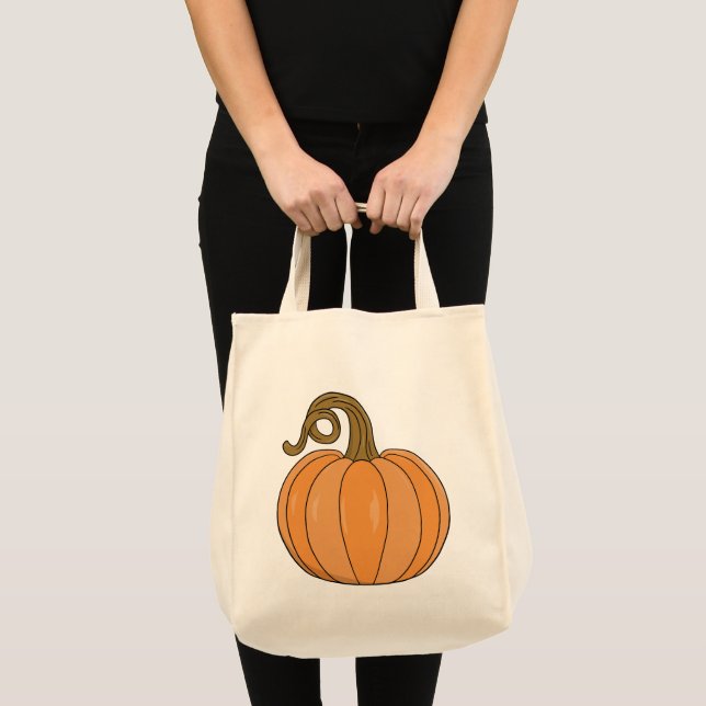 Figursättning av böjd Stem Pumpkin Tygkasse (Framsida (produkt))