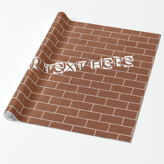 Figursättning av brickvägg Papper med Anpassningsb Presentpapper (Utrullad)