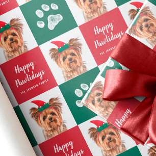 Figursättning av Hund Paw Skriv ut fotogåva Presentpapper
