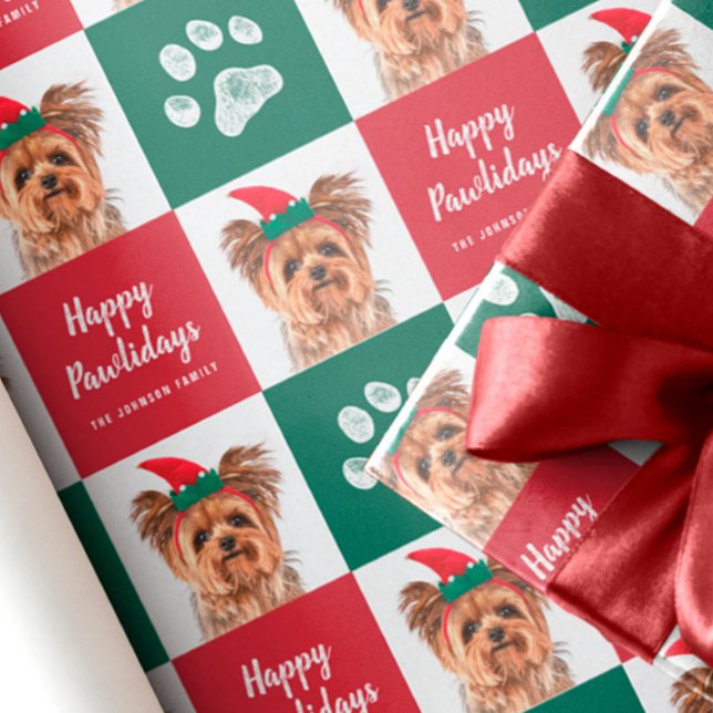 Figursättning av Hund Paw Skriv ut fotogåva Presentpapper (Skapare uppladdad)