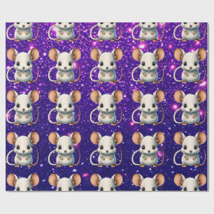 Figursättning av Mouse Cute Charming Thabel Charac Presentpapper