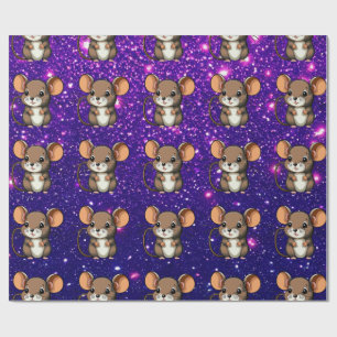 Figursättning av Mouse Cute Charming Thabel Charac Presentpapper