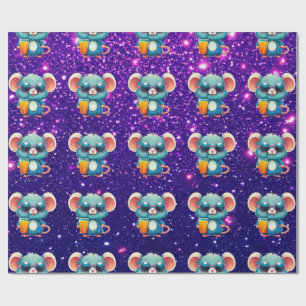 Figursättning av Mouse Cute Charming Thabel Charac Presentpapper