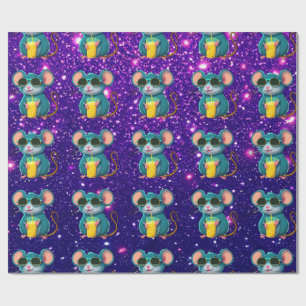 Figursättning av Mouse Cute Charming Thabel Charac Presentpapper