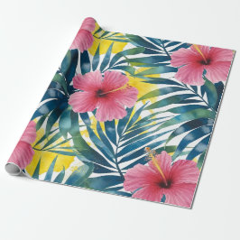 Figursättning för Tropiskt vattenfärgsutfall vid u Presentpapper