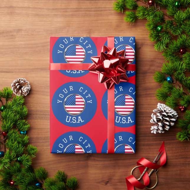 Figursättning Papper - USA-Personlig - Lägg till o Presentpapper (Julgåva)