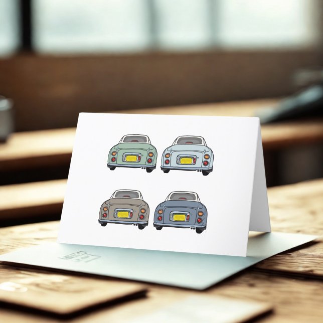 Figursättning Seasons Figaro Blank Greeting Card Kort (Perfect blank greeting card for the figaro car lover in your life)