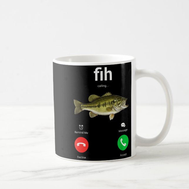 Fih Calling Decline Accept Funny Phone Call Misspe Kaffemugg (Höger)