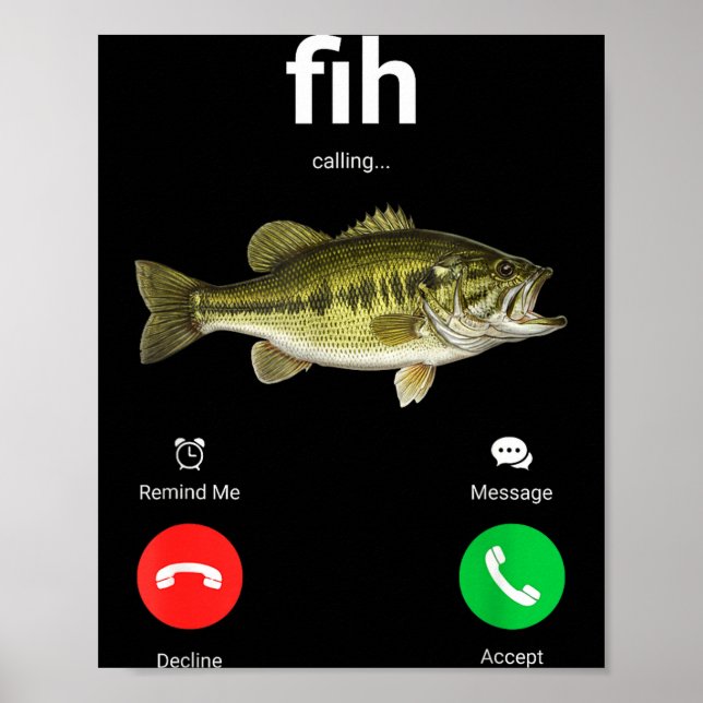 Fih Calling Decline Accept Funny Phone Call Misspe Poster (Framsidan)