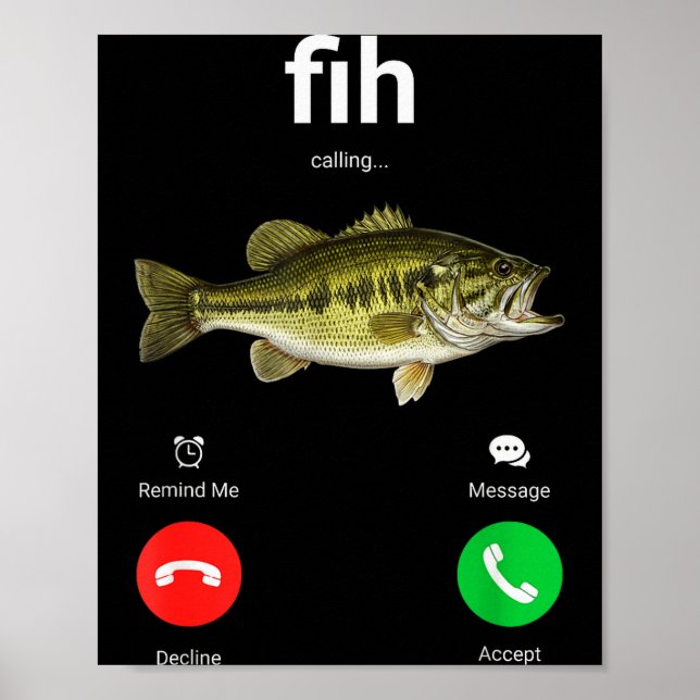 Fih Calling Decline Accept Funny Phone Call Misspe Poster (Framsidan)