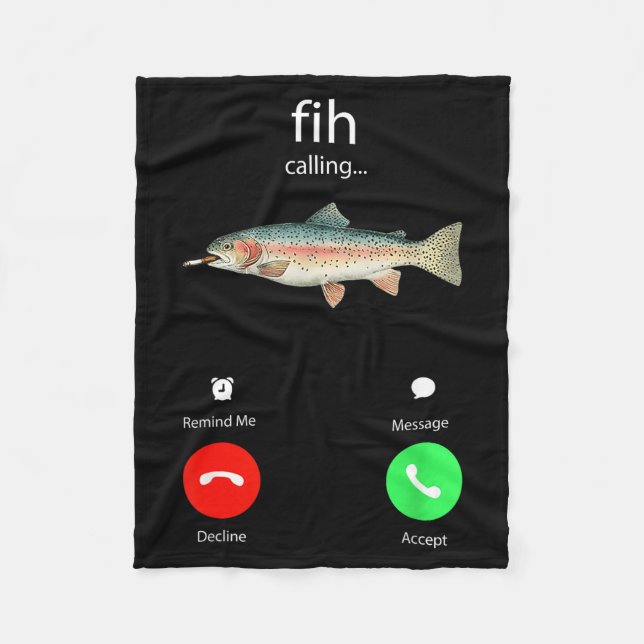 Fih Calling Remind Me Message Decline Accept Phone Fleecefilt (Framsidan)