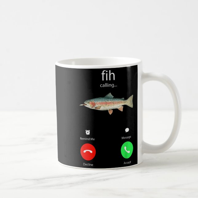 Fih Calling Remind Me Message Decline Accept Phone Kaffemugg (Höger)