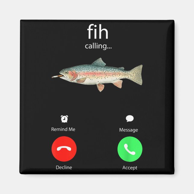 Fih Calling Remind Me Message Decline Accept Phone Magnet (Framsidan)