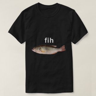 Fih, felstavat fisknod t shirt