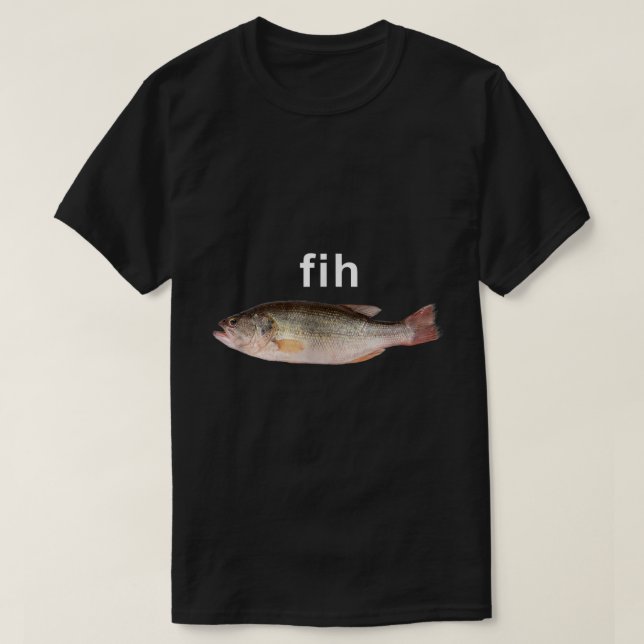 Fih, felstavat fisknod t shirt (Design framsida)