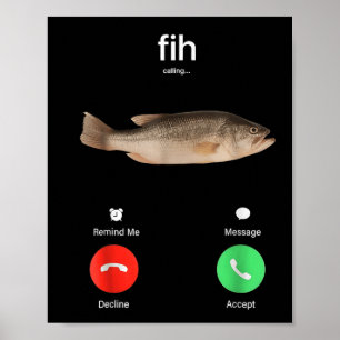 Fih Samtal Påminn Mig Meddelande Avböj Acceptera T Poster