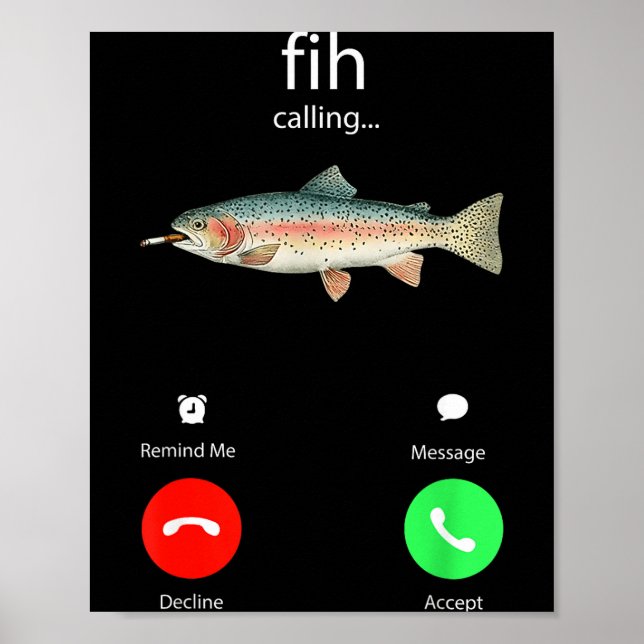 Fih Samtal Påminn Mig Meddelande Avböj Acceptera T Poster (Framsidan)