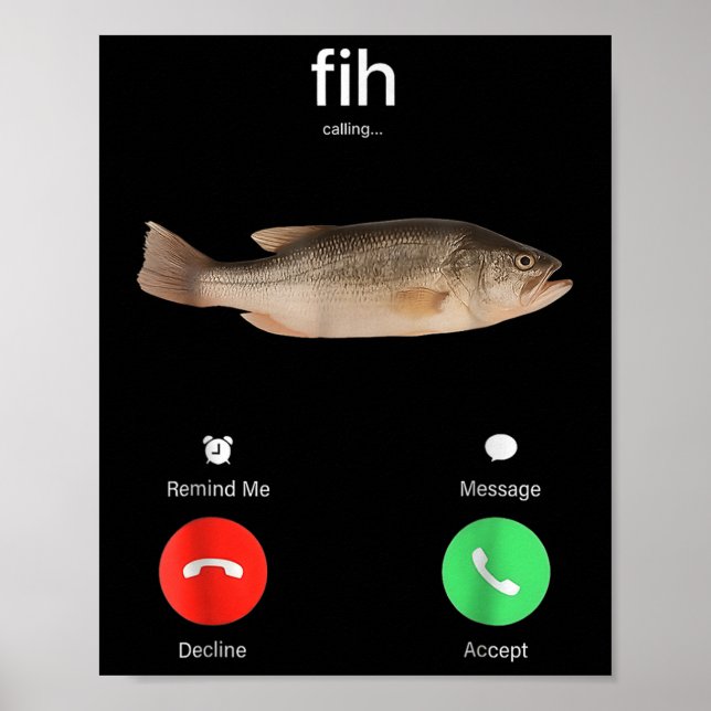 Fih Samtal Påminn Mig Meddelande Avböj Acceptera T Poster (Framsidan)