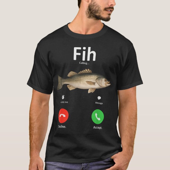 Fih Samtal Påminn Mig Meddelande Avböj Acceptera T Shirt (Framsida)