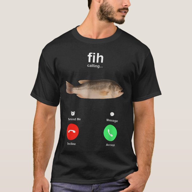 Fih Samtal Påminn Mig Meddelande Avböj Acceptera T Shirt (Framsida)