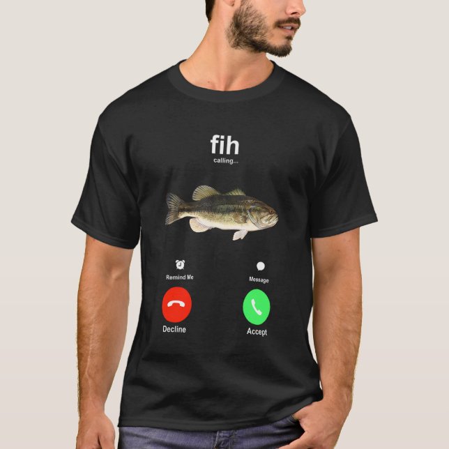 Fih Samtal Påminn Mig Meddelande Avböj Acceptera T Shirt (Framsida)
