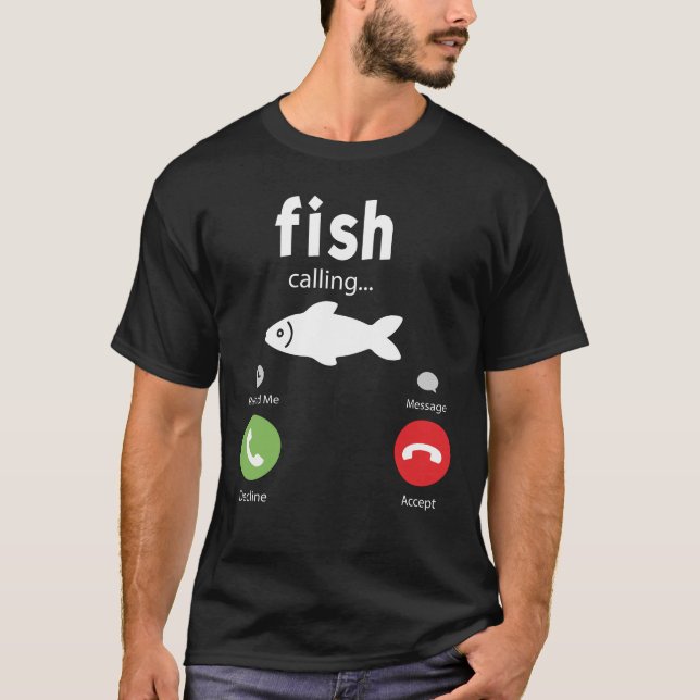 Fih Samtal Påminn mig Meddelande Avböj  T-Shirt (Framsida)