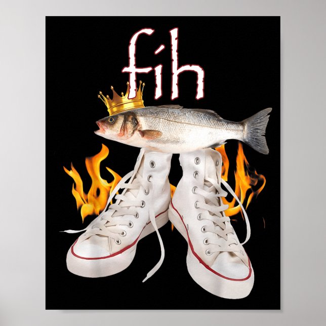 Fih Scute Ss Cute Sss Fish Funny Misspelled Fish M Poster (Framsidan)