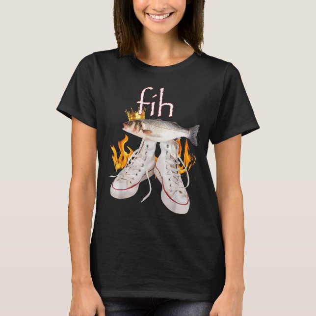 Fih Scute Ss Cute Sss Fish Funny Misspelled Fish M T Shirt (Framsida)