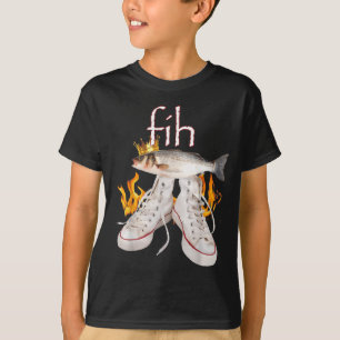 Fih Scute Ss Söt Sss Fisk Roligt Felstavad Fisk M T Shirt