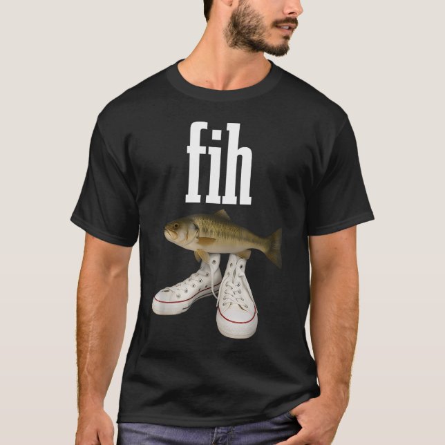Fih-skor Rolig Fisk T Shirt (Framsida)