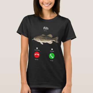 Fih som ringer rökande fisk rolig fiske meme angle t shirt