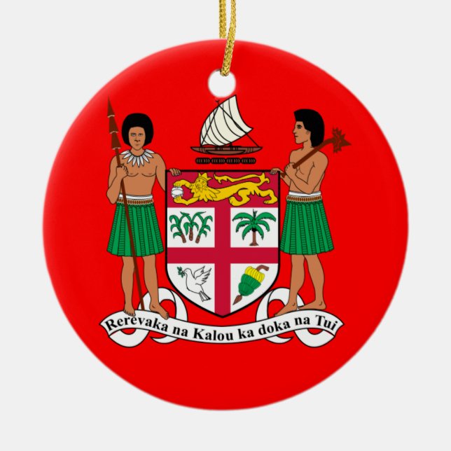 FIJI-Anpassningsbarnas julprydnad Julgransprydnad Keramik (Framsidan)