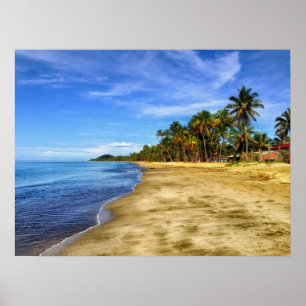 Fiji Beach Sand och Himlar Poster