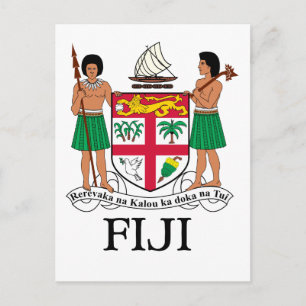 FIJI - emblem / flagga / jacka arm / symbol Vykort