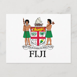 FIJI - emblem/flagga/vapensköld/symbol Vykort
