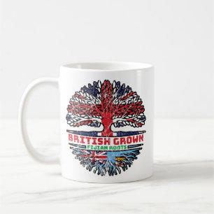 Fiji Fijian Förenade kungariket British Träd Roots Kaffemugg