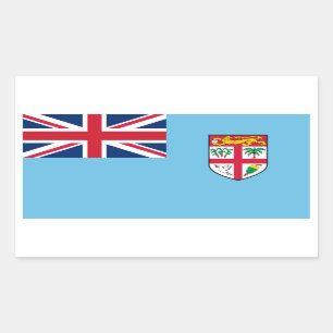 Fiji/Fijianflagga Rektangulärt Klistermärke