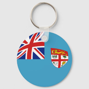 Fiji Fisheye Flagga Keychain Nyckelring