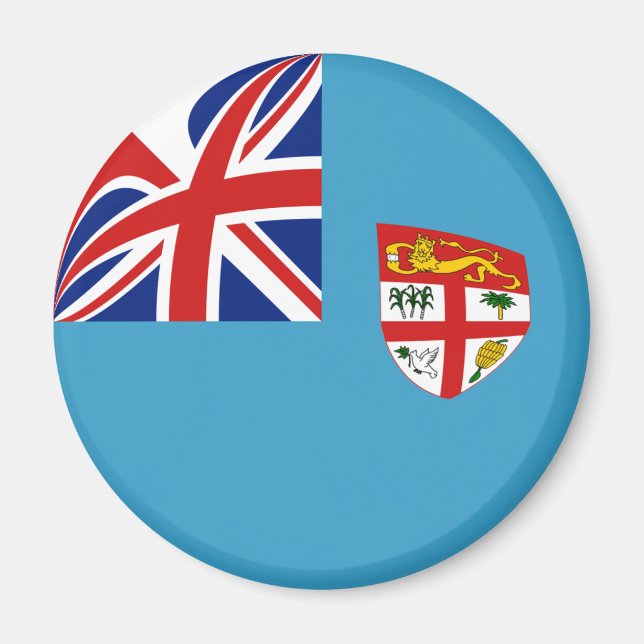 Fiji Fisheye Flagga Magnet (Framsidan)