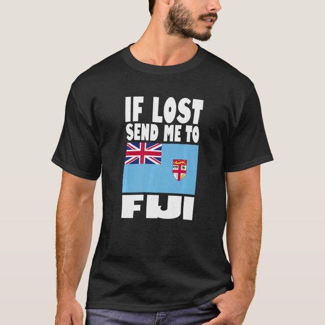 Fiji Flag Design  If lost send me to Fiji Premium T Shirt (Framsida)
