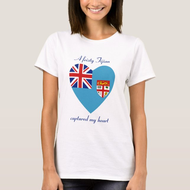 Fiji Flag Ljus T-Shirt (Framsida)