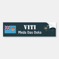 Fiji Flagga + Kart Dekal