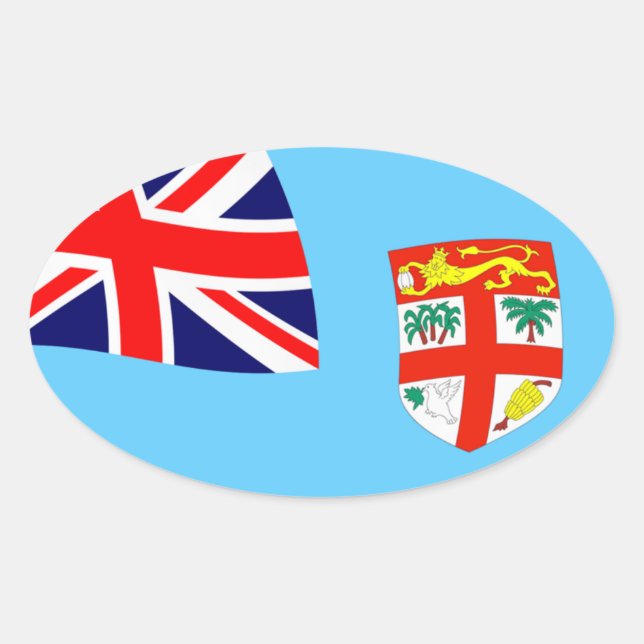 Fiji Flagga Klistermärke (Framsida)