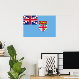 Fiji flagga poster