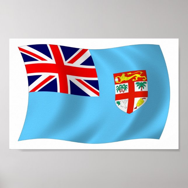 Fiji Flagga Poster utskrift (Framsidan)