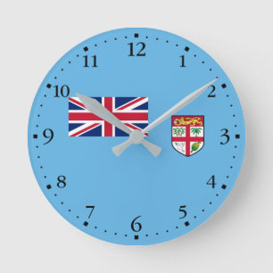 Fiji flagga rund klocka