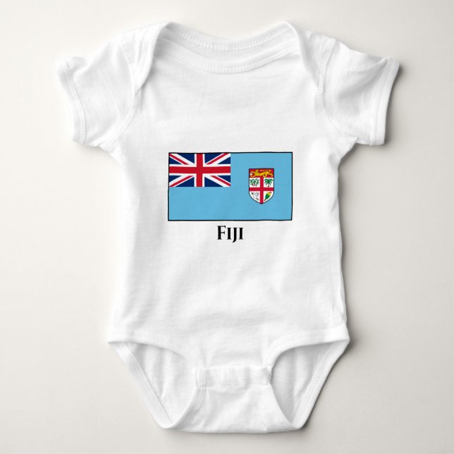 Fiji Flagga T Shirt (Framsida)