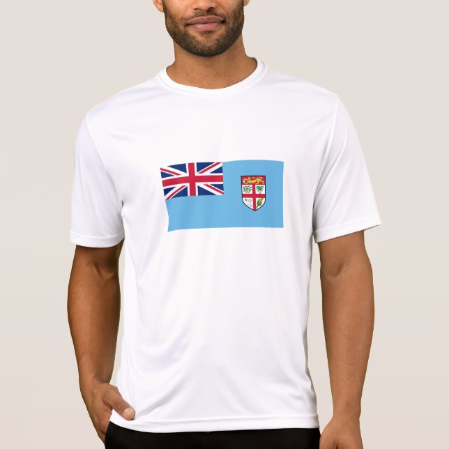 Fiji Flagga T Shirt (Framsida)