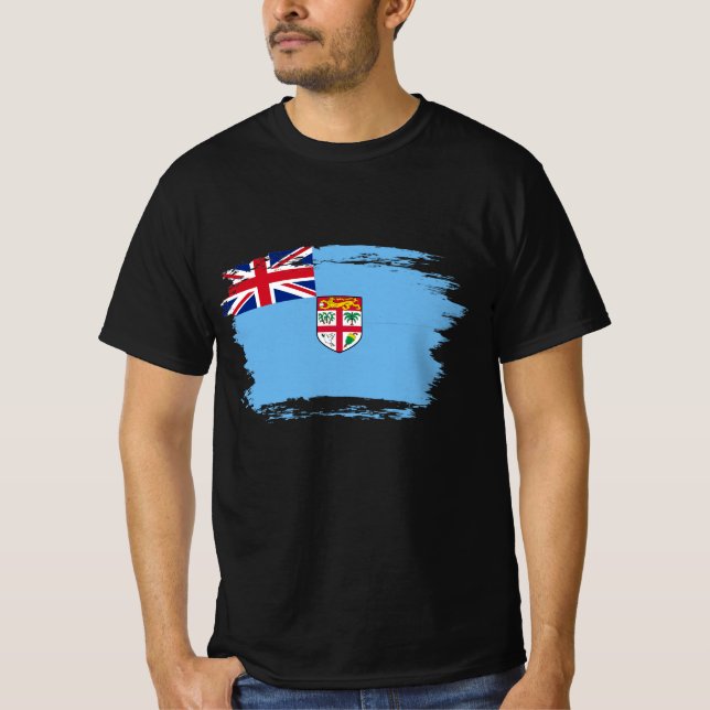 Fiji flagga t shirt (Framsida)